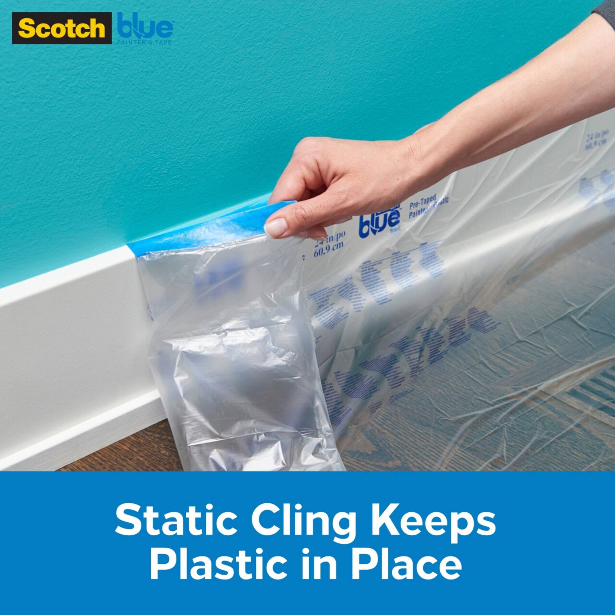 ScotchBlue™ 24" x 90ft. Painter's Tape & Plastic with Dispenser